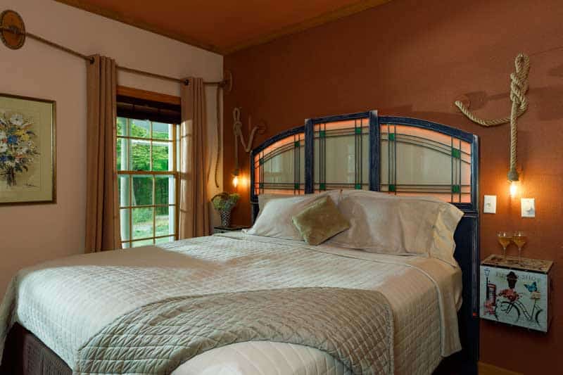 Enjoy this gorgeous guest room, found at the best Bed and Breakfast in Wisconsin